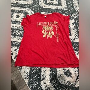 Red t shirt. Catch your dreams on front NWT size xxl